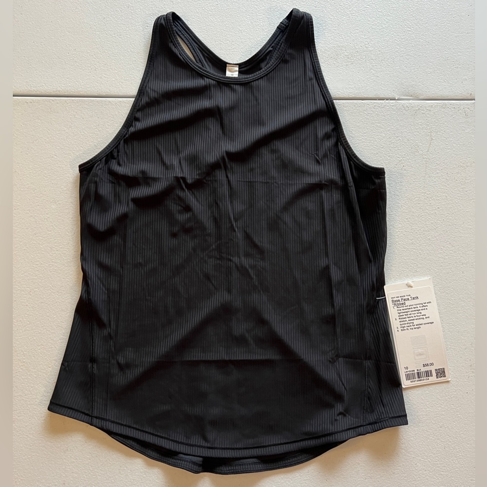 Black Lululemon Base Pace Tank